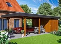Skanholz Einzelcarport Wendland, BxT: 409x870 cm, 210 cm Einfahrtsh&ouml;he