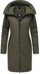 Ragwear Wintermantel Jumana Damen Mantel aus modernem Materialmix mit Kapuze