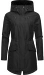 Ragwear Regenmantel Begonia Wasserdichter Damen &Uuml;bergangsmantel mit gro&szlig;er Kapuze