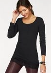 AJC Longshirt Langarm, figurbetonter Schnitt, unifarben, Rundhalsausschnitt