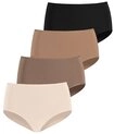 LASCANA Taillenslip (4er-Pack) aus elastischer Baumwolle