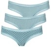 LASCANA Brasilslip (3er-Pack) aus elastischer Baumwolle mit weicher Spitze