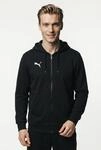 Kapuzensweatjacke PUMA "TEAMGOAL CASUALS HOODED JACKET", Herren, Gr. S, schwarz (puma