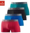 s.Oliver Boxer Boxershorts f&uuml;r Herren (Packung, 4-St) mit kontrastfarbenem Webbund
