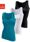 Vivance Active by Lascana Unterhemd (3er-Pack) aus weicher Microfaser, Tanktop,