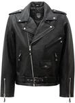 Bikerjacke RICANO "Lederjacke Brando", Herren, Gr. S, schwarz, Obermaterial: 100%