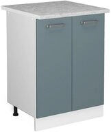 Vicco Unterschrank R-Line, Blau-Grau/Wei&szlig;, 60 cm, AP Marmor (1-St)