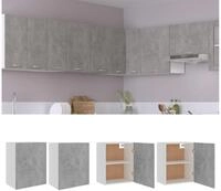 vidaXL Schrankmodule H&auml;ngeschr&auml;nke 2 Stk. Betongrau 50x31x60 cm Holzwerkstoff