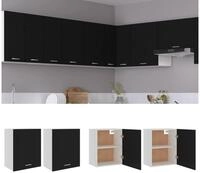 vidaXL Schrankmodule H&auml;ngeschr&auml;nke 2 Stk. Schwarz 50x31x60 cm Holzwerkstoff