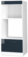 Vicco Mikrowellenumbauschrank Fame-Line, Dunkelblau Hochglanz/Wei&szlig;, 60 cm offen
