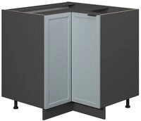 Vicco Eckunterschrank Fame-Line, Hellblau-grau/Anthrazit, 80.5 cm ohne...