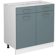 Vicco Unterschrank R-Line, Blau-Grau/Wei&szlig;, 80 cm, ohne Arbeitsplatte (1-St)