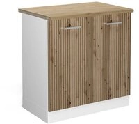 Vicco Unterschrank R-Line, Artisan-Eiche/Wei&szlig;, 80 cm, AP Eiche (1-St)
