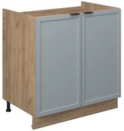 Vicco Unterschrank Fame-Line, Hellblau-grau/Goldkraft Eiche, 80 cm ohne...