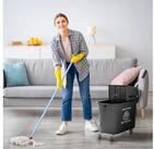 HOMCOM Putzeimer 20 Fahreimer, (Wischwagen, 1-tlg., Putzwage), mit Presse 2...
