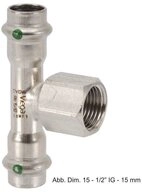 Viega Wasserrohr Viega Sanpress Inox T-St&uuml;ck mit IG, Modell 2317.2, 35 mm x...