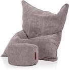 Green Bean Sitzsack XXL Sitzsack Square Cord + Hocker (Sitzsack + Hocker im Set...