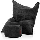 Green Bean Sitzsack XXL Sitzsack Square Cord + Hocker (Sitzsack + Hocker im Set...