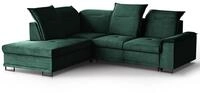 Beautysofa Ecksofa Bruno L, moderne Polsterecke aus Velours, Schlaffunktion,