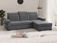 Beautysofa Ecksofa modernes 3-Sitzer Sofa mit Schlaffunktion und Bettkasten ALEX,