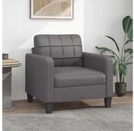 vidaXL Sofa vidaXL Sessel Grau 60 cm Kunstleder