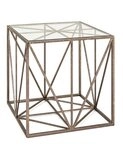 HAKU Beistelltisch Beistelltisch Metall-Sofatisch Sicherheitsglas-B 50 x H 50 x...