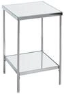 HAKU Beistelltisch Beistelltisch chrom - Sofatisch Spiegel - B 28 x H 46 x T 28...