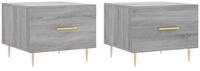 vidaXL Couchtisch Couchtische 2 Stk. Grau Sonoma 50x50x40 cm Holzwerkstoff...