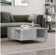 vidaXL Couchtisch vidaXL Couchtisch Betongrau 80x80x36,5 cm Holzwerkstoff