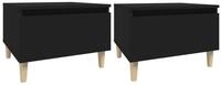 vidaXL Beistelltisch Beistelltische 2 Stk. Schwarz 50x46x35 cm Holzwerkstoff...