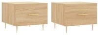 vidaXL Couchtisch Couchtische 2 Stk. Sonoma-Eiche 50x50x40 cm Holzwerkstoff...
