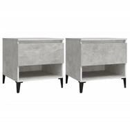 vidaXL Beistelltisch Beistelltische 2 Stk. Betongrau 50x46x50 cm Holzwerkstoff...