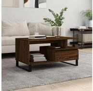vidaXL Couchtisch vidaXL Couchtisch Braun Eichen-Optik 90x49x45 cm Holzwerkstoff