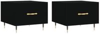 vidaXL Couchtisch Couchtische 2 Stk. Schwarz 50x50x40 cm Holzwerkstoff (2-St)