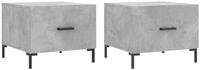 vidaXL Couchtisch Couchtische 2 Stk. Betongrau 50x50x40 cm Holzwerkstoff (2-St)