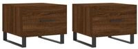 vidaXL Couchtisch Couchtische 2 Stk. Braun Eichen-Optik 50x50x40 cm...
