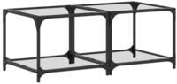 vidaXL Couchtisch Couchtische mit Glasplatte 2 Stk. Transparent 50x50x40 cm...