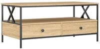 vidaXL Ablagetisch, Couchtisch Sonoma-Eiche 100x51x45 cm Holzwerkstoff