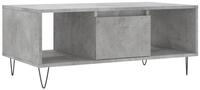 vidaXL Ablagetisch, Couchtisch Betongrau 90x50x36,5 cm Holzwerkstoff