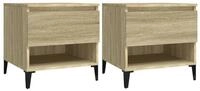 vidaXL Beistelltisch Beistelltische 2 Stk. Sonoma-Eiche 50x46x50 cm...