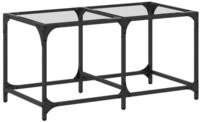 vidaXL Couchtisch Couchtisch mit Glasplatte Transparent 78,5x40x40 cm Stahl...