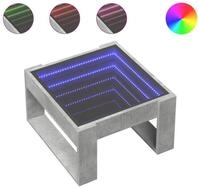 vidaXL Couchtisch NA Couchtisch mit Infinity-LED Betongrau 50x53x30 cm