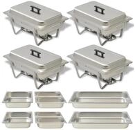 vidaXL St&ouml;vchen, Chafing Dish Set 4-tlg. Edelstahl