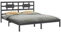 vidaXL Bett Massivholzbett Grau 200x200 cm