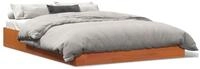 vidaXL Bettgestell 140 x 200 cm Massivholzbett Wachsbraun 140x200 cm Kiefer Bett
