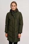 OXMO Steppmantel OXJuna Steppjacke Parka mit Kapuze und praktischen Taschen