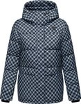Ragwear Steppjacke Wikesh Print Wasserdichte Damen Winterjacke mit Hahnentritt-Muster