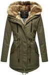 Navahoo Winterjacke Diamond Designer Winterjacke mit Teddyfell gef&uuml;ttert