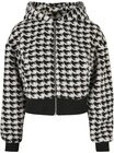 URBAN CLASSICS Allwetterjacke Urban Classics Damen Ladies Short Oversized AOP Sherpa