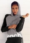 Bench. Loungewear Kapuzensweatshirt mit farblich abgesetzten &Auml;rmeln und...